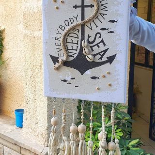 Zan Design Canvas Vitamin Sea Macrame Wallart