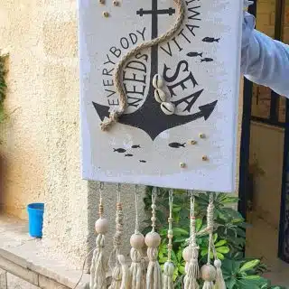 Zan Design Canvas Vitamin Sea Macrame Wallart