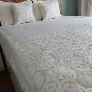 White Arabesque Bed Runner
