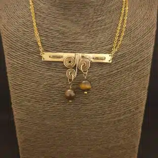 Spiral circles necklace