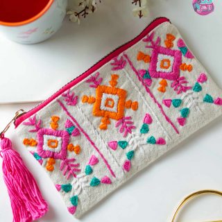 Embroidery Makeup Bag