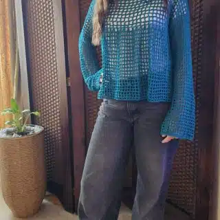 Mesh crochet sweater