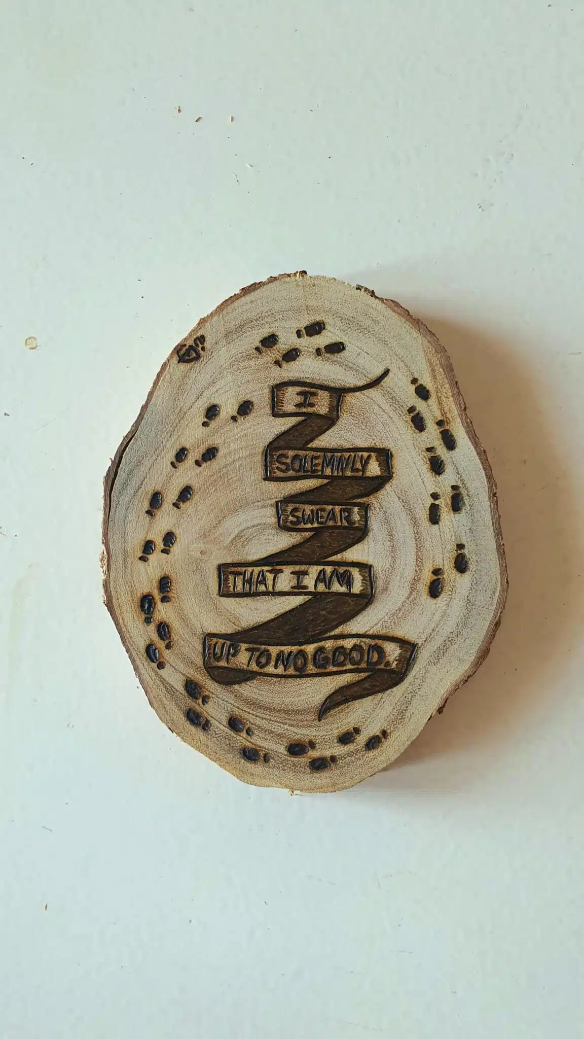 I solemnly swear that I am up to no good - كوستر خشب كبير 1 Harry Potter coaster