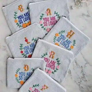 Roses Hand-embroidered Pouch
