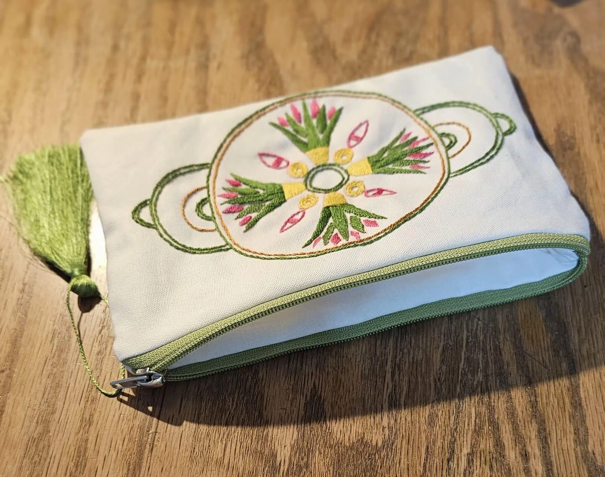 Lotus Hand-embroidered cotton pouch 6 20240908 093406 scaled