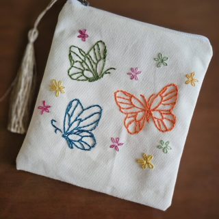 Floral Hand-embroideredPouch