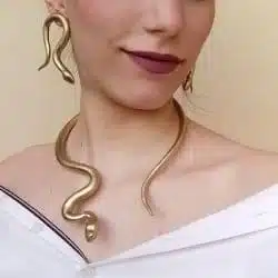 Golden snake necklace