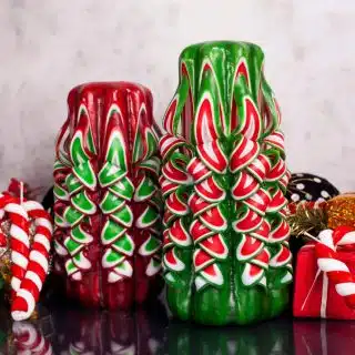 Green & Red Christmass Candles