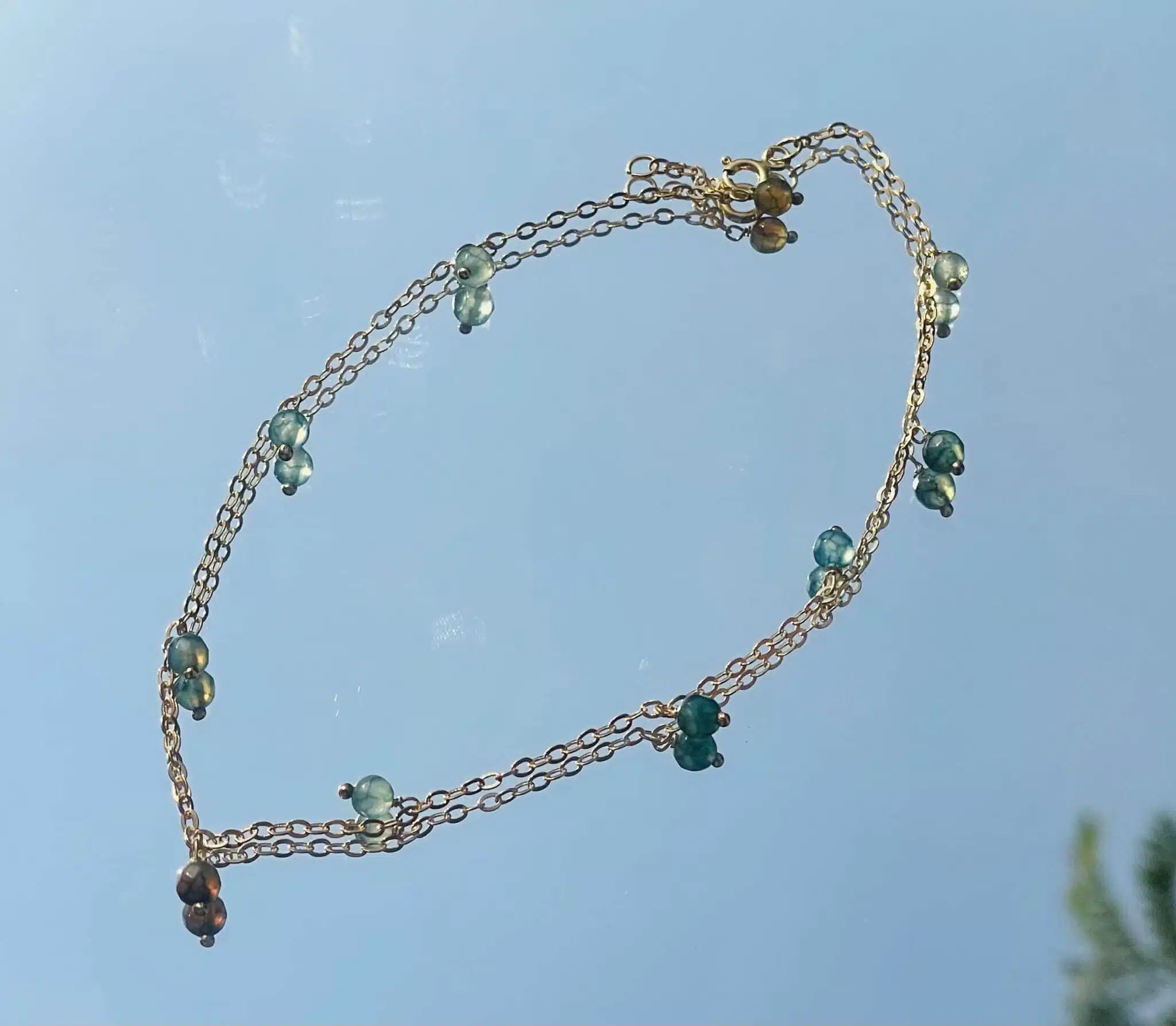 Gold platted Silver & Stones silver Anklet 2 25A2F992 A82A 4977 BE91 BEE32FDFCFC4 scaled