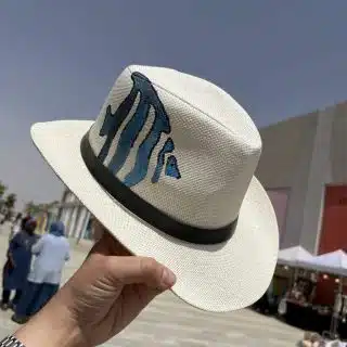 Blue fish hat