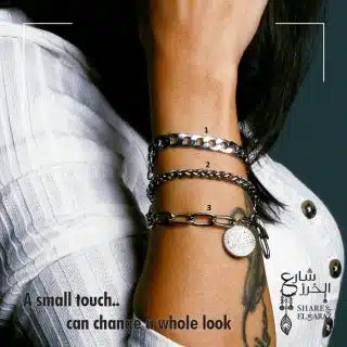 Stainless steel bracelet.