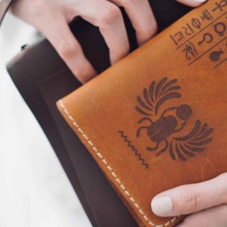 Egyptian Scarab passport wallet