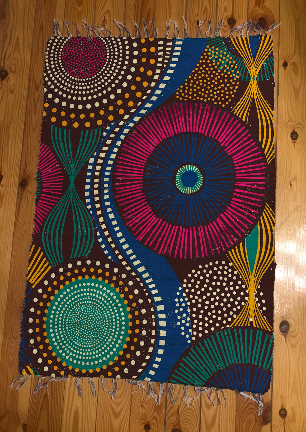 Killim afican pattern brown 2 29 8