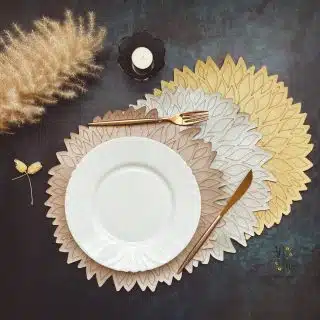 Fleurie Leather Placemats, Coasters & Napkin Holders