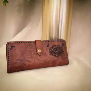 0201 Handmade Genuine leather wallet (Arabic typograph)