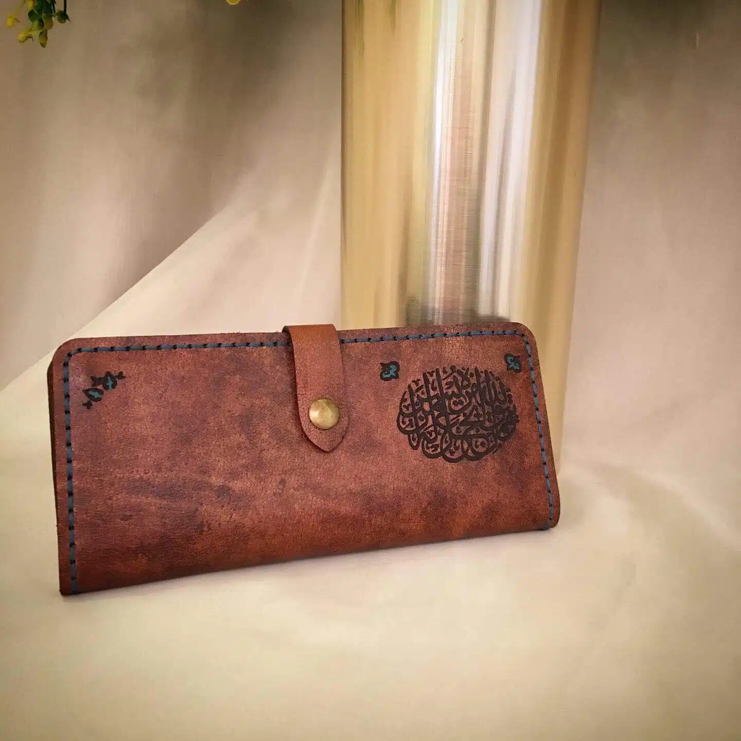 0201 Handmade Genuine leather wallet (Arabic typograph) 1 0201 Handmade Genuine leather wallet (Arabic typograph)