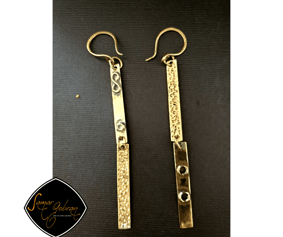 Two bars mismatch earring 1 Two bars mismatch earring