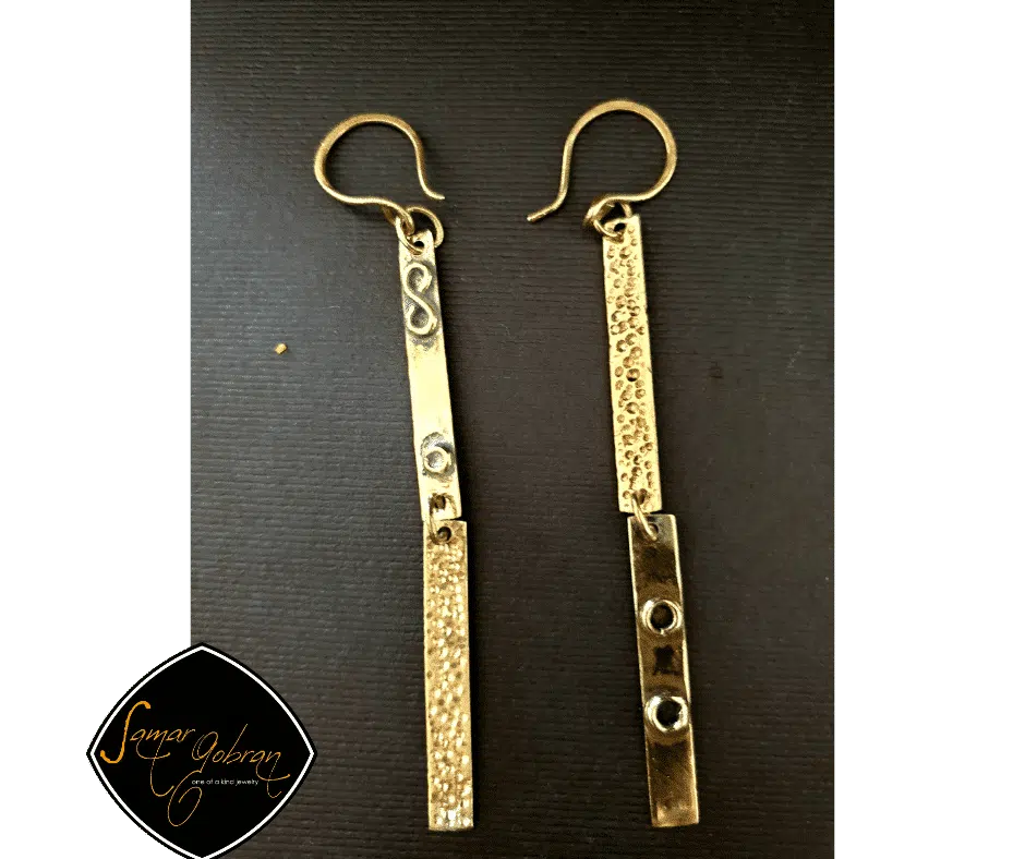 Two bars mismatch earring 1 Two bars mismatch earring