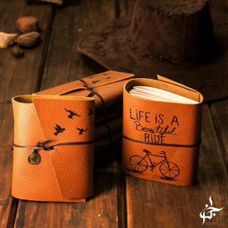 The bicycle leather notebook