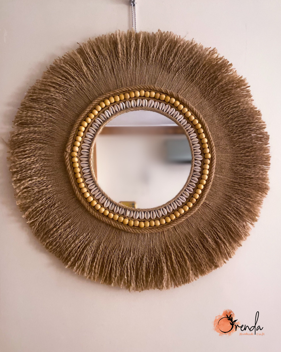 Jute mirror fringe wall decor 2 3 28
