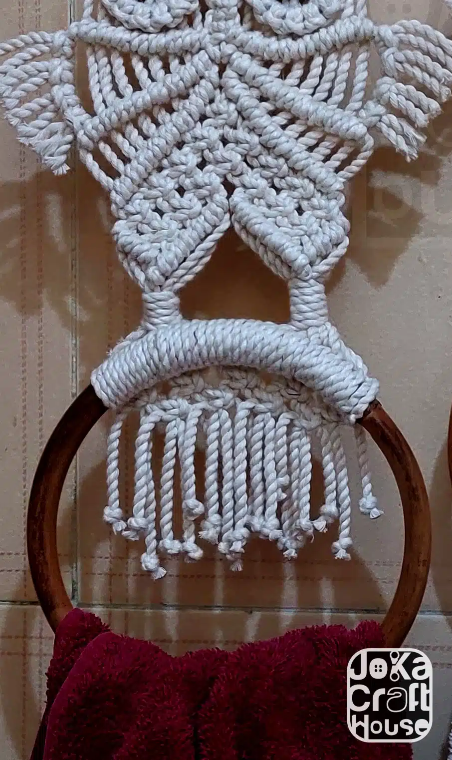 Face Towel Macrame holder - Owl shape 3 3 97
