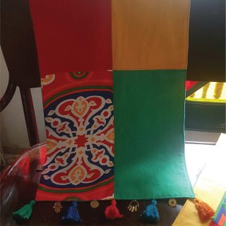 رانر خيامية بالقماش قطن 10 شرابة .