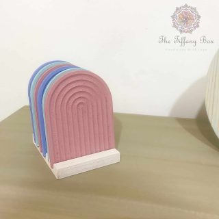 Pastel arch coasters