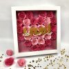 Flower shadow box with customized names