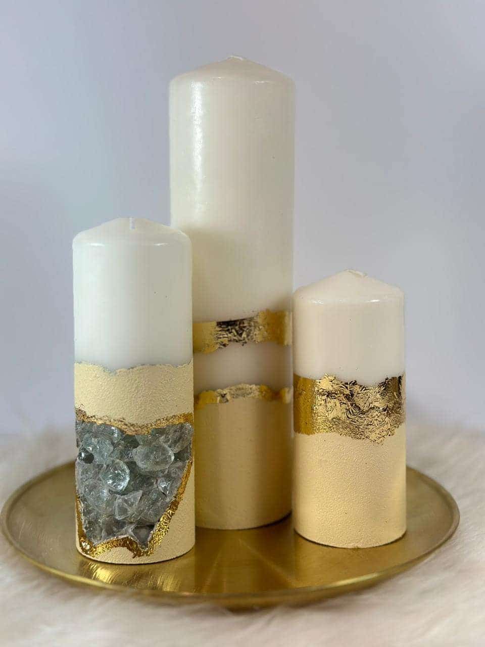 Offwhite Concrete set of candles 1 Offwhite Concrete set of candles