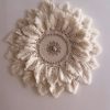 Round macrame feathers withe seashells