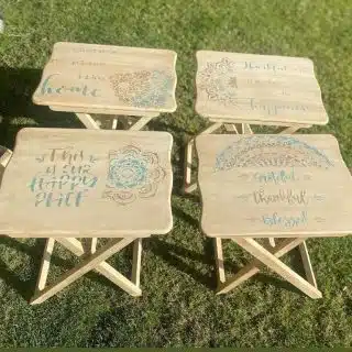 Mandala Foldable Tables Set