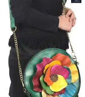 شنطه جلد طبيعي مبهجه