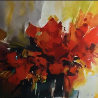 A warm embrace - 80/80cm -unframed