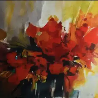 A warm embrace - 80/80cm -unframed