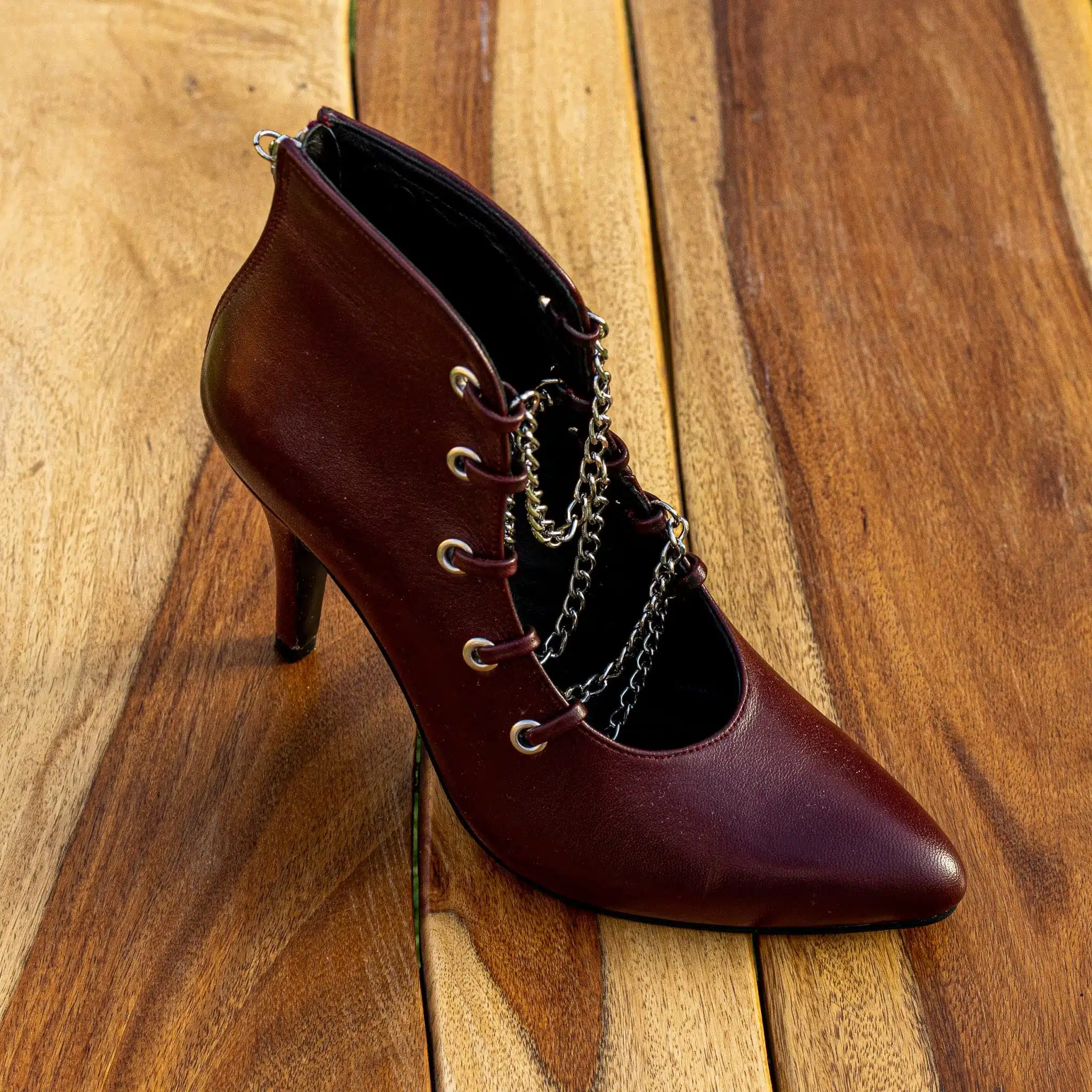 Maroon Chain stilettos 1 Maroon Chain stilettos
