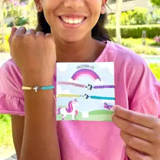 Silver Unicorn Friendship Bracelets ( Set of 2 )