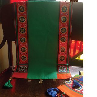 رانر خيامية بالقماش قطن 4 شرابة .