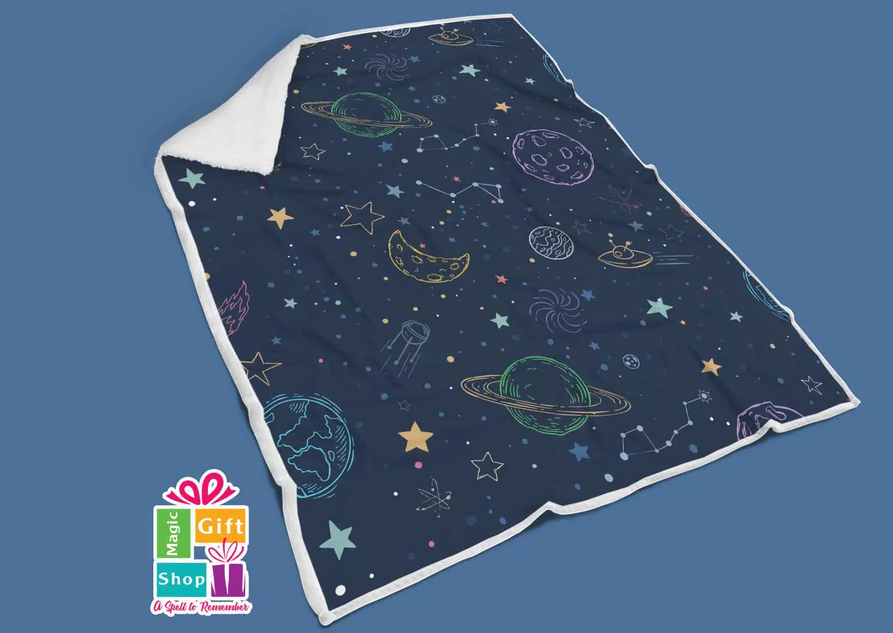 moon space Blanket 1 moon space Blanket