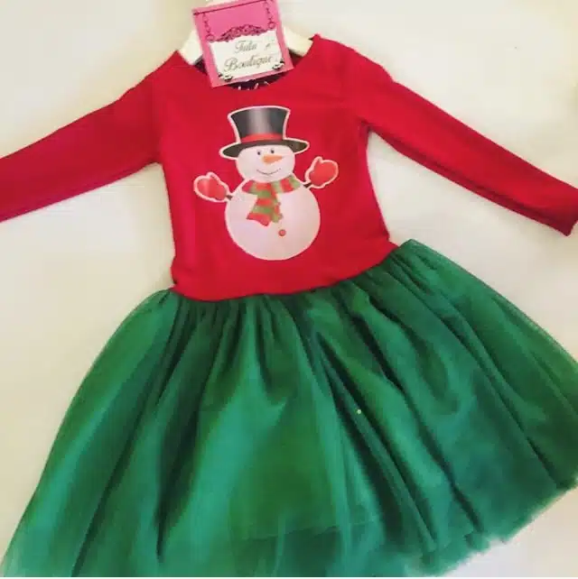Snowman tutu dress 1 Snowman tutu dress