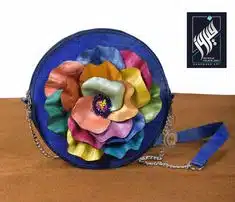 شنطه جلد طبيعي مبهجه