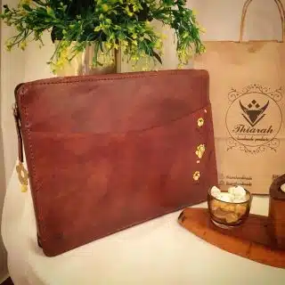 0109 Handmade Genuine leather paper files bag