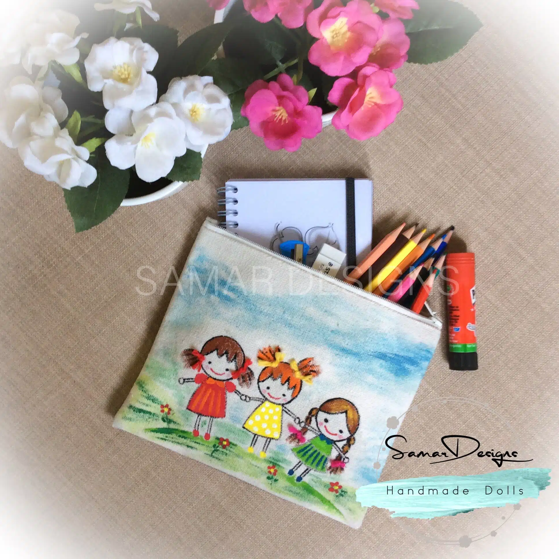 Handpainted Pouch 1 Handpainted Pouch