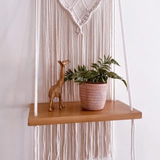 Diamonds Macrame wall shelf