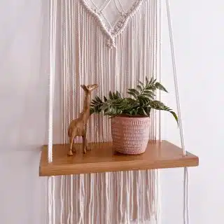 Diamonds Macrame wall shelf