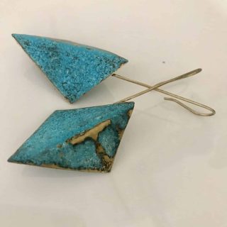 Bleu patina earrings