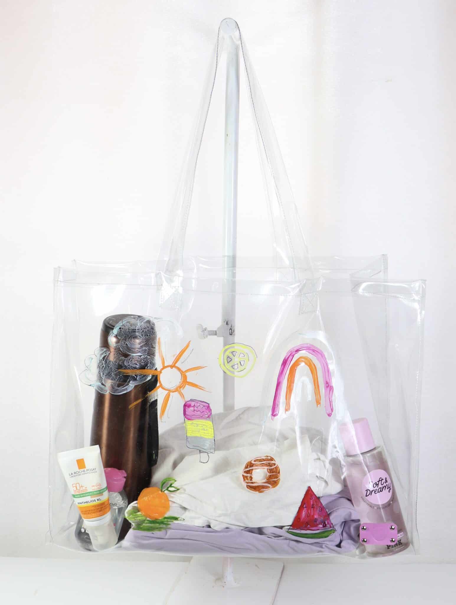 Hand painted Beach Bag 1 Hand painted Beach Bag