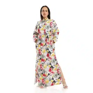 Garden side slits Dress