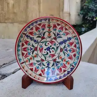 طبق خزف دائري غويط قطر 20سم