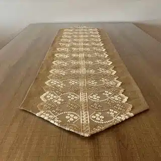 Flower lace white and beige