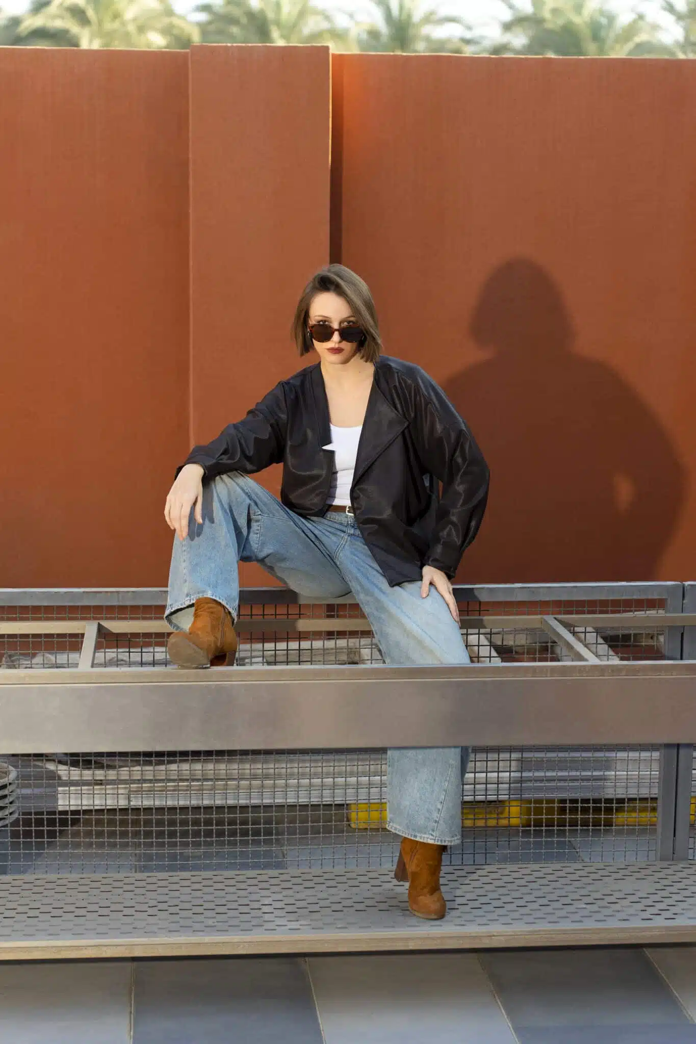 Brown Crop Leather Jacket 2 55 5 scaled